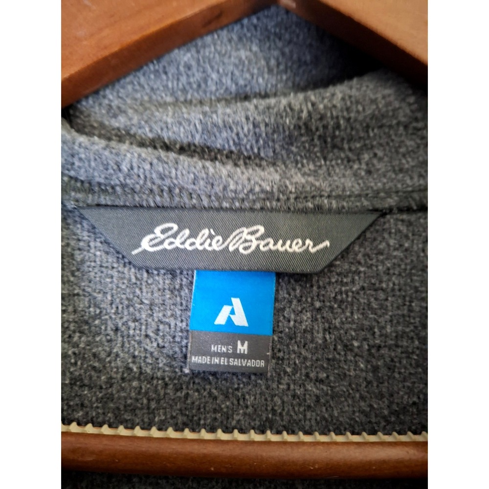Eddie Bauer First Ascent Vest Men's M Gray Hooded Full Zip Pocket Performance - Picture 4 of 6